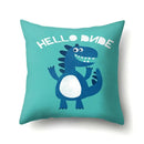 Colorful cartoon dino baby pillowcase bedroom cushion cover