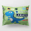 Colorful cartoon dinosaur pillowcase kids bedroom decor