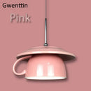 Colorful ceramic cup pendant light kitchen hanging lamp