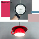 Colorful ceramic cup pendant light kitchen hanging lamp