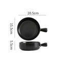 Colorful ceramic single handle salad bowl dining room tableware