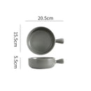 Colorful ceramic single handle salad bowl dining room tableware