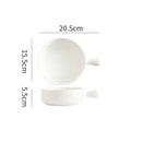 Colorful ceramic single handle salad bowl dining room tableware