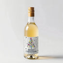 Colorful Christmas Tree Mini Wine Label