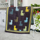 DecorBites™ Cat Gauze Hand Towels - Set of 4 | 100% Cotton, 35*40cm | Bathroom & Kitchen Essentials