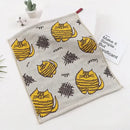 DecorBites™ Cat Gauze Hand Towels - Set of 4 | 100% Cotton, 35*40cm | Bathroom & Kitchen Essentials