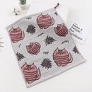 DecorBites™ Cat Gauze Hand Towels - Set of 4 | 100% Cotton, 35*40cm | Bathroom & Kitchen Essentials