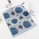 DecorBites™ Cat Gauze Hand Towels - Set of 4 | 100% Cotton, 35*40cm | Bathroom & Kitchen Essentials
