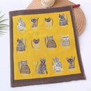 DecorBites™ Cat Gauze Hand Towels - Set of 4 | 100% Cotton, 35*40cm | Bathroom & Kitchen Essentials