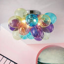 Colorful glass bubble chandelier pendant light for living room