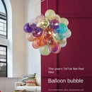 Colorful glass bubble chandelier pendant light for living room