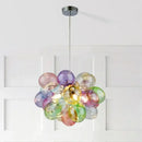 Colorful glass bubble chandelier pendant light for living room
