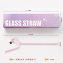 Colorful glass flower handle stir bar kitchen cocktail straw