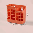 Colorful grid pattern kitchen cutlery storage holder utensil caddy