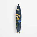 Colorful Herbs and Flowers on Dark Background Acrylic Surfboard Wall Art
