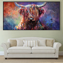 Colorful Highland Cow Easy Build Frame