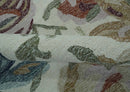 Colorful Ivory, Olive and Brown Floral Design Hand Tufted Custom Made wool Rug