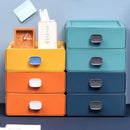 Colorful multi drawer desktop cosmetic storage box bedroom organizer