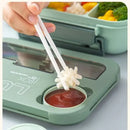 Colorful plastic compartmentalized lunch box set kitchen bento container
