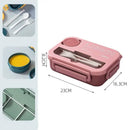 Colorful plastic compartmentalized lunch box set kitchen bento container