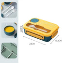 Colorful plastic compartmentalized lunch box set kitchen bento container