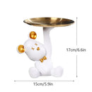 Colorful resin bear house entry tray keys receiver for living room
