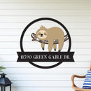 Colorful Sloth Address Sign