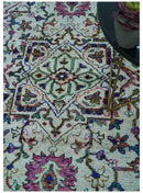 Colorful Traditional Serapi Design Ivory And Beige Hand Knotted 8x10 Wool Area Rug