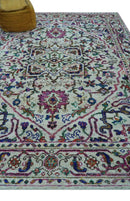 Colorful Traditional Serapi Design Ivory And Beige Hand Knotted 8x10 Wool Area Rug