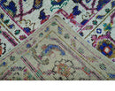 Colorful Traditional Serapi Design Ivory And Beige Hand Knotted 8x10 Wool Area Rug
