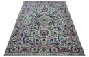 Colorful Traditional Serapi Design Ivory And Beige Hand Knotted 8x10 Wool Area Rug