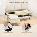 Comfy 108 Inch Modular Sectional Sofa With Ottoman