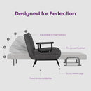 Comfy Convertible Sleep Chair Bed with Adjustable Backrest