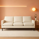 Comfy Mid Century Modern Beige Sofa for Small Spaces