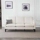 Comfy Mid Century Modern Beige Sofa for Small Spaces