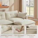Comfy Modular Sectional Sofa With Movable Ottomans