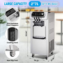 Commercial 2200W 3-Flavor Freestanding Soft Serve Ice Cream Machine With Auto Clean (SAK83517)