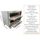 6400W Commercial Electric Double Deck Convection Baking Pizza Oven (SAK37281)