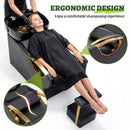 Commercial Black And Gold Shampoo Bowl Chair Set With Footrest (SAK43716)