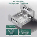 Commercial Double Drawer Undercounter Worktop Fridge With Chef Base & Wheels (SAK80596)