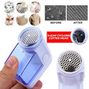 Compact blue & white electric fuzz pellet remover bedroom fabric shaver