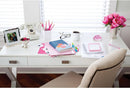 Compact White Writing Desk for Small Spaces and Creativity