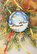 Complete counted cross stitch kit - greetings card "Christmas Bauble" 6242