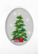 Complete counted cross stitch kit - greetings card "Christmas tree" 6284