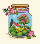 Complete counted cross-stitch kit "Spring Jar" 7775