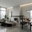 Flexible 3D Stone Wall Panels - BRICO NATURALE - Box of 12 Interlocking Peel-and-Stick Panels 11.64 sqft coverage | DECKO Flexistone