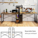 Computer Desk with Power Outlet and USB Charging Ports
