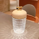 DecorBites™ Conical Crystal Bedside Lamp: Elegant LED Reading Light for Home Decoration & Atmosphere