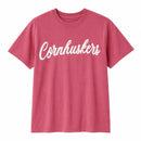 Cornhuskers Sewn Appliqué Scroll Red Licensed Women's Shirt | Multiple Sizes | H.Flynn Designs
