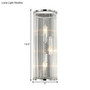 DecorBites™ Contemporary 3-Head Wall Sconce with Clear Crystal Tube Shades - Flush Mount Light